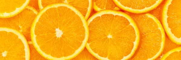 橙子柑橘类水果橙色收集食品背景横幅 f — 图库照片