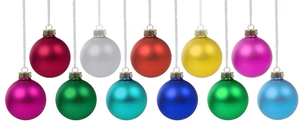 Kerstversiering ballen kerstballen opknoping collectie geïsoleerd o — Stockfoto