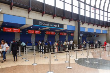 Medellin, Kolombiya 27 Ocak 2019 Medellin Rionegro Havaalanı (MDE).