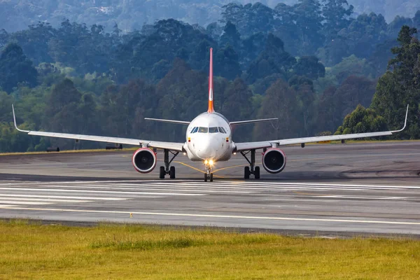Medellin Κολομβία Ιανουαρίου 2019 Αεροπλάνο Avianca Airbus A320 Στο Αεροδρόμιο — Φωτογραφία Αρχείου