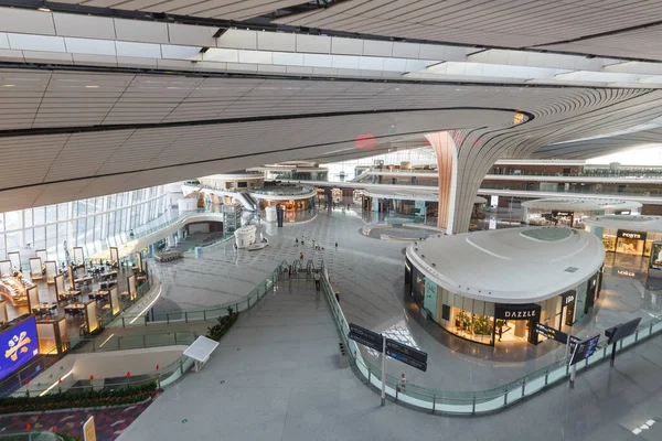 Pequim China Setembro 2019 Pequim Daxing New International Airport Terminal — Fotografia de Stock