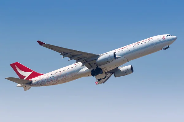 Hong Kong China Setembro 2019 Cathay Dragon Airbus A330 300 — Fotografia de Stock