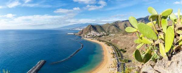 Тенерифе Пляж Тереситас Канарские Острова Морская Вода Путешествия Панорама Природа — стоковое фото