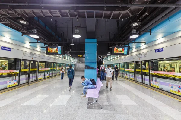 Shanghai China Σεπτέμβριος 2019 Shanghai Metro Station Hongqiao Airport Terminal — Φωτογραφία Αρχείου