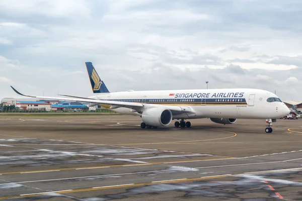 Jakarta Indonesia January 2018 Singapore Airlines Airbus A350 900 Airplane — Stock Photo, Image