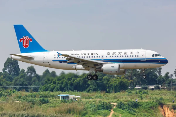 Chengdu China September 2019 China Southern Airlines Airbus A319 Airplane — Stock Photo, Image