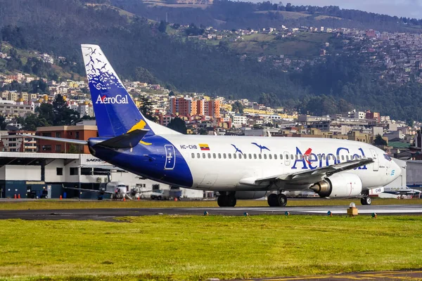 Quito Equador Junho 2011 Aerogal Boeing 737 300 Avião Aeroporto — Fotografia de Stock