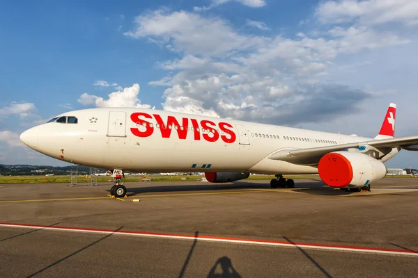 Zurich Switzerland July 2020 Swiss Airbus A330 300 Airplane Zurich — Stock Photo, Image