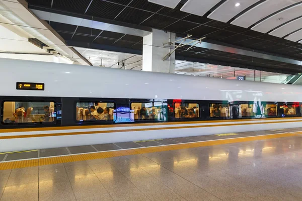 Пекін Китай Вересня 2019 Високошвидкісний Вагон Поїзда Фуксинг Високошвидкісний Пекінський — стокове фото