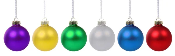 Kerstballen Kerstballen Bal Bauble Decoratie Geïsoleerd Een Witte Achtergrond — Stockfoto