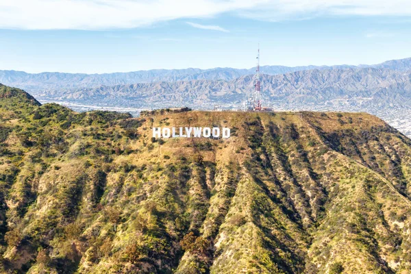 Los Angeles Kalifornie Dubna 2019 Hollywoodská Značka Los Angeles Air — Stock fotografie