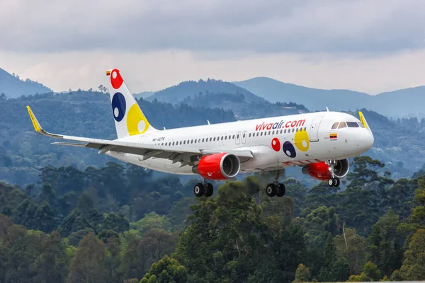 Medellin Colombia January 2019 Vivaair Airbus A320 Airplane Medellin Rionegro — Stock Photo, Image