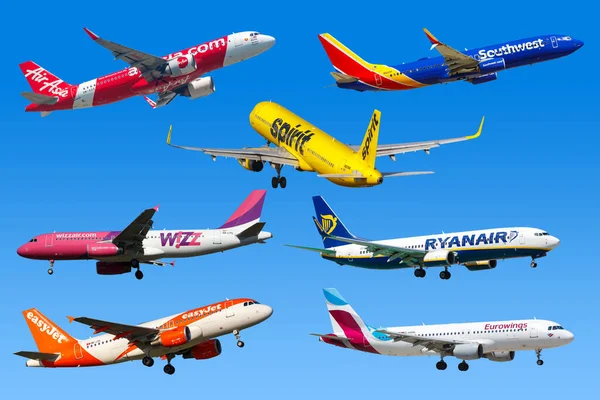 Frankfurt Duitsland April 2020 Vliegtuigen Vliegtuig Low Cost Airlines Vliegtuig — Stockfoto