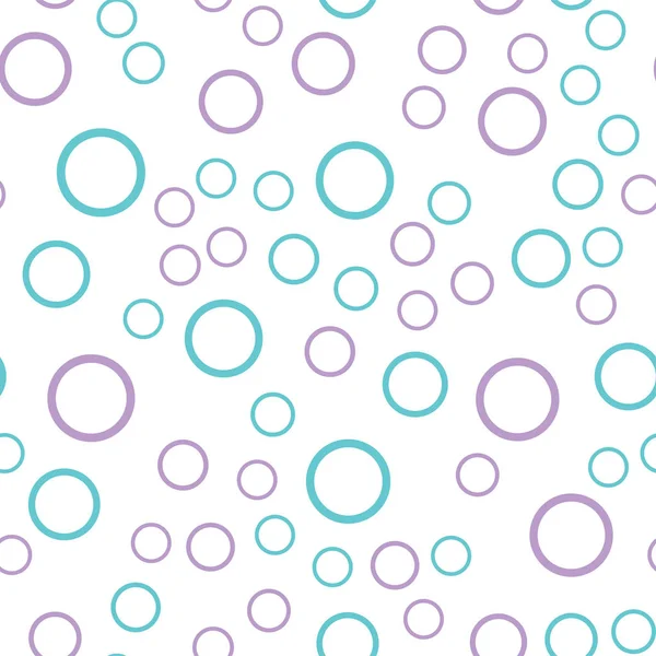 Beyaz arka plan üzerinde renkli daireler ile sorunsuz soyut vektör desen. Vektör çizim