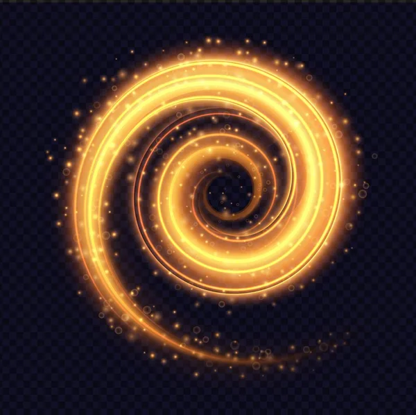 Şeffaf arkaplanda izole edilmiş büyülü ışık sarmal etkisi.