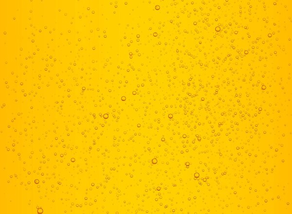 Lager beer with bubbles vector background. Cold carbonated drink, sparkling lemonade.