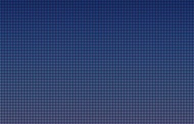 LED ekran gradyan arkaplan, mavi monitör noktaları. Ekranın makro eksenini kapat.