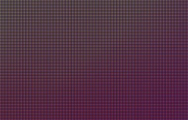 LED ekran gradyanı arka plan, pembe ve turuncu noktalar. Ekranın makro eksenini kapat.
