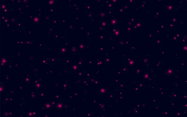 Koyu mavi arka planda pembe parıltılar, gece uçuşan ateşböcekleri. Akşam gökyüzünde soyut şimşek böcekleri.
