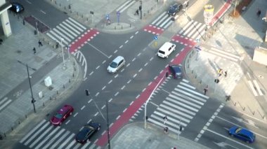 kavşakta şehirde trafik