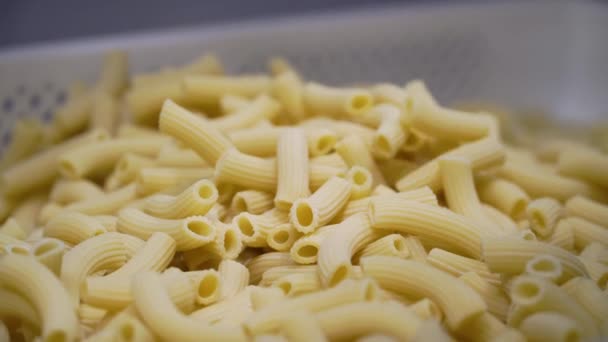 Persoon die spaghetti en pasta met behulp van een pasta machine — Stockvideo