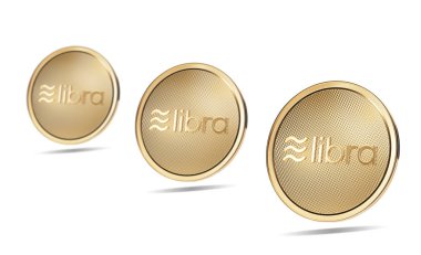 Üzerinde logo lu altın Terazi sikkeİltasyon konsepti. Dijital kripto para ödeme yeni proje. Beyaz bir arka plan üzerine yerleştirilen 3d render Sikke.