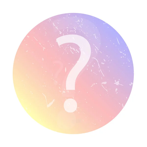 Icono de la pregunta, avatar red social . — Vector de stock
