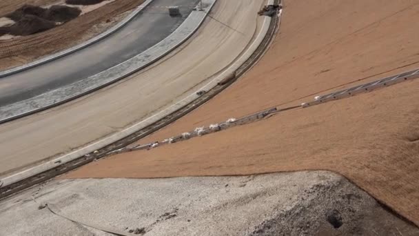 特殊材料山保护从土壤运动和道路建设工程 — 图库视频影像
