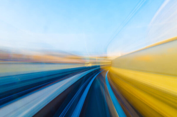 Speed motion in urban highway road tunnel