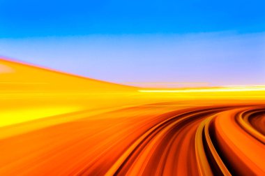 Hız hareket kentsel Otoban yolu tüneli