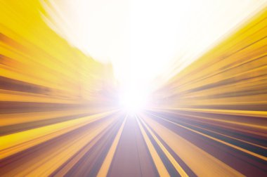 Hız hareket kentsel Otoban yolu tüneli