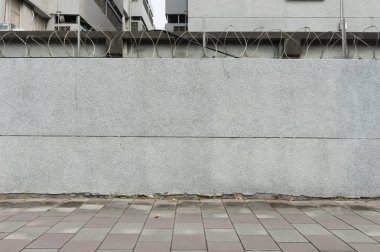 Sokak duvarı arka planı, endüstriyel arka plan, depo tuğla duvarlı boş Grunge şehir sokağı