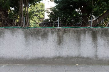 Sokak duvarı arka planı, endüstriyel arka plan, depo tuğla duvarlı boş Grunge şehir sokağı