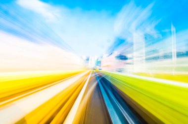 Hız hareket kentsel Otoban yolu tüneli