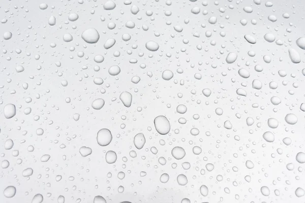 Waterdruppels Metalen Oppervlak — Stockfoto