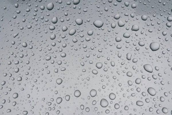 Waterdruppels Metalen Oppervlak — Stockfoto