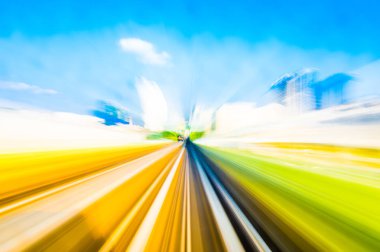 Hız hareket kentsel Otoban yolu tüneli