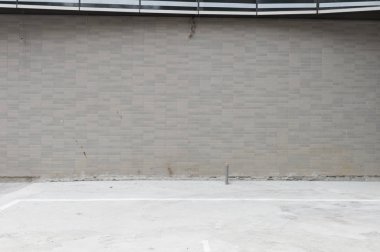 Sokak duvarı arka planı, endüstriyel arka plan, depo tuğla duvarlı boş Grunge şehir sokağı