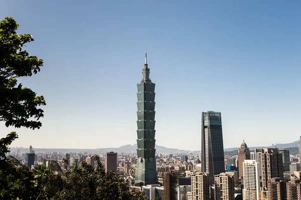 Tajpej Tajwan Marca Widok Taipei 101 Nowoczesnej Architektury Centrum Miasta — Zdjęcie stockowe