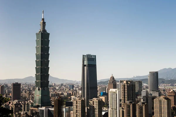 Tajpej Tajwan Marca Widok Taipei 101 Nowoczesnej Architektury Centrum Miasta — Zdjęcie stockowe