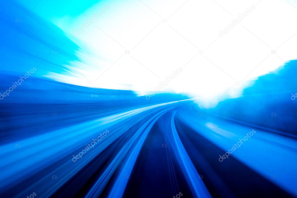 Speed motion in urban highway road tunnel