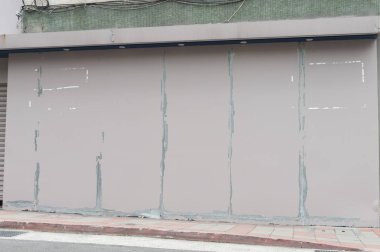 Sokak duvarı arka planı, endüstriyel arka plan, depo tuğla duvarlı boş Grunge şehir sokağı