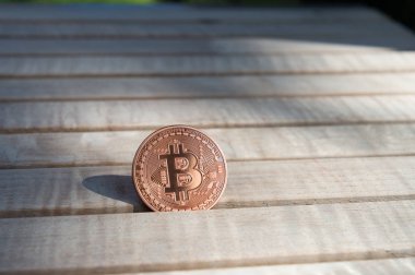 Fotoğraf altın Bitcoins (yeni sanal para )