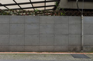 Sokak duvarı arka planı, endüstriyel arka plan, depo tuğla duvarlı boş Grunge şehir sokağı