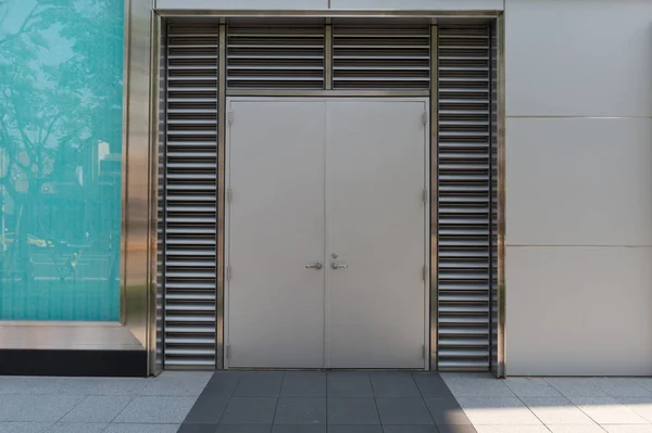 Calçada Por Parede Rua Porta — Fotografia de Stock