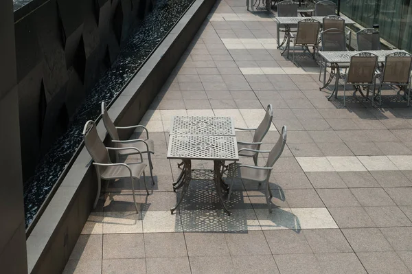 Mesa Cadeira Café Café — Fotografia de Stock