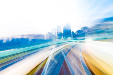 Hız hareket kentsel Otoban yolu tüneli