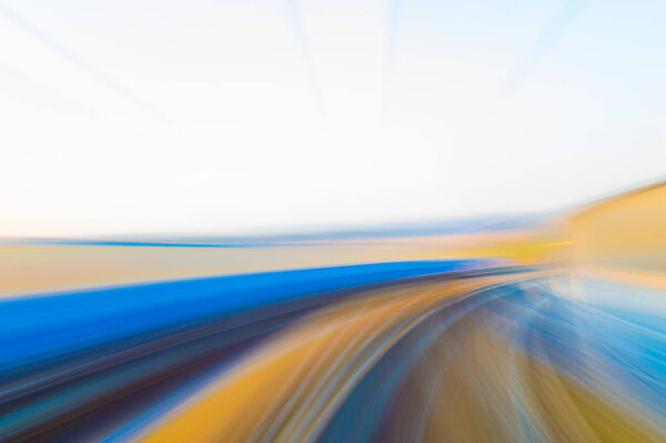 Speed motion in urban highway road tunnel