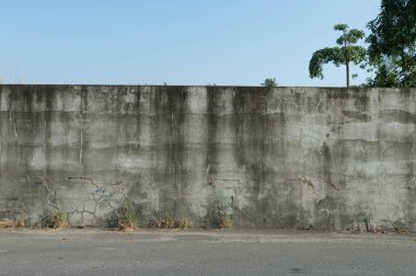 Sokak duvarı arka planı, endüstriyel arka plan, depo tuğla duvarlı boş Grunge şehir sokağı