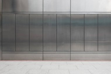 Sokak duvarı arka planı, endüstriyel arka plan, depo tuğla duvarlı boş Grunge şehir sokağı